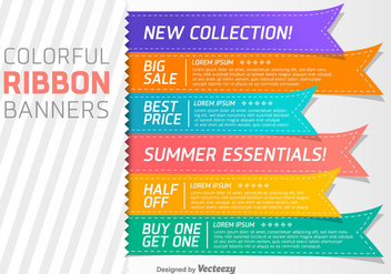 Set Of 6 Promotional Labels Vector Elements - Kostenloses vector #365273